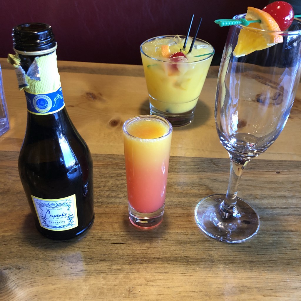 Morning cocktails are necessary when honeymooning in Estes Park.