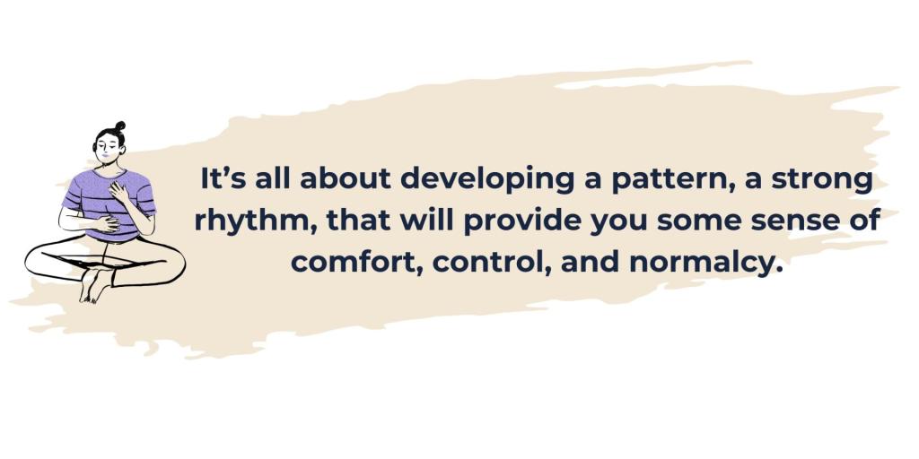 A woman is shown breathing and meditating to help with labor pain.