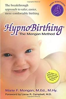 HypnoBirthing book cover is shown as part of a list of holistic pregnancy books.