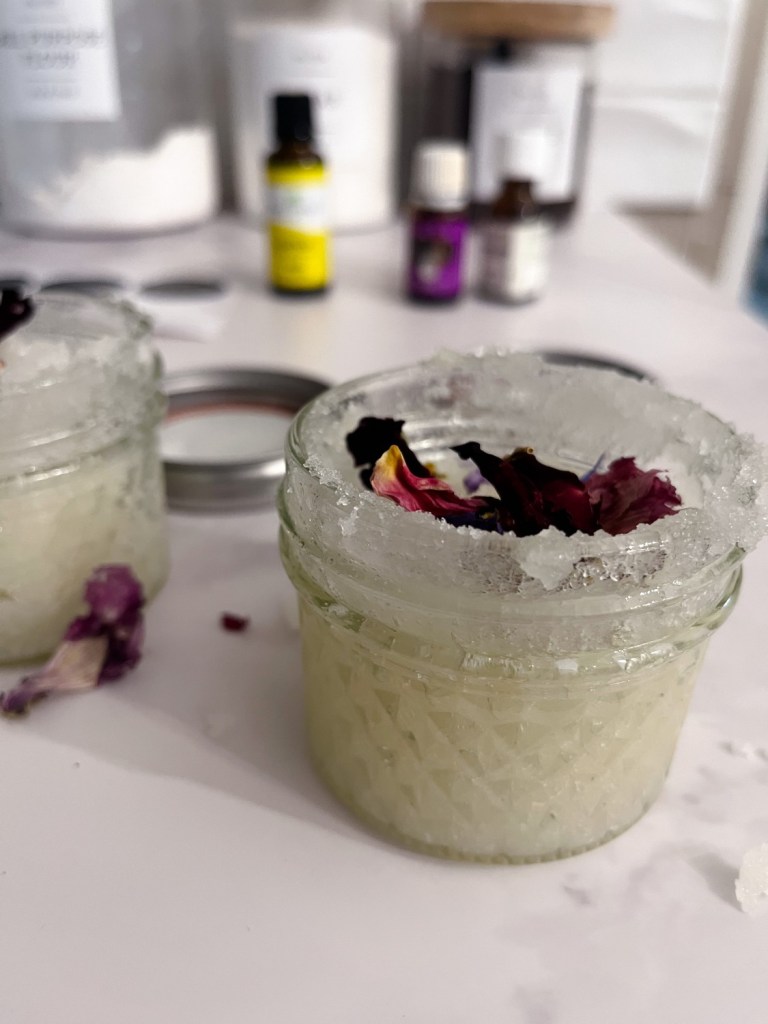 Sugar scrubs are made for mama to enjoy postpartum.