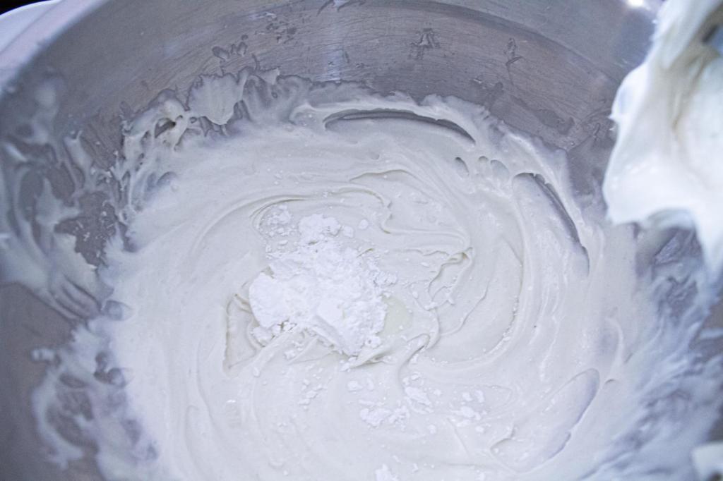 Cornstarch is added to the mixture to reduce greasiness and fluff it up.