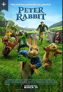 Peter Rabbit and friends are hopping through a garden in a post picture for a cottagcore winter watch list.